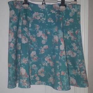 ☆SALE 5 for $25☆  Turquoise cherry blossom skirt